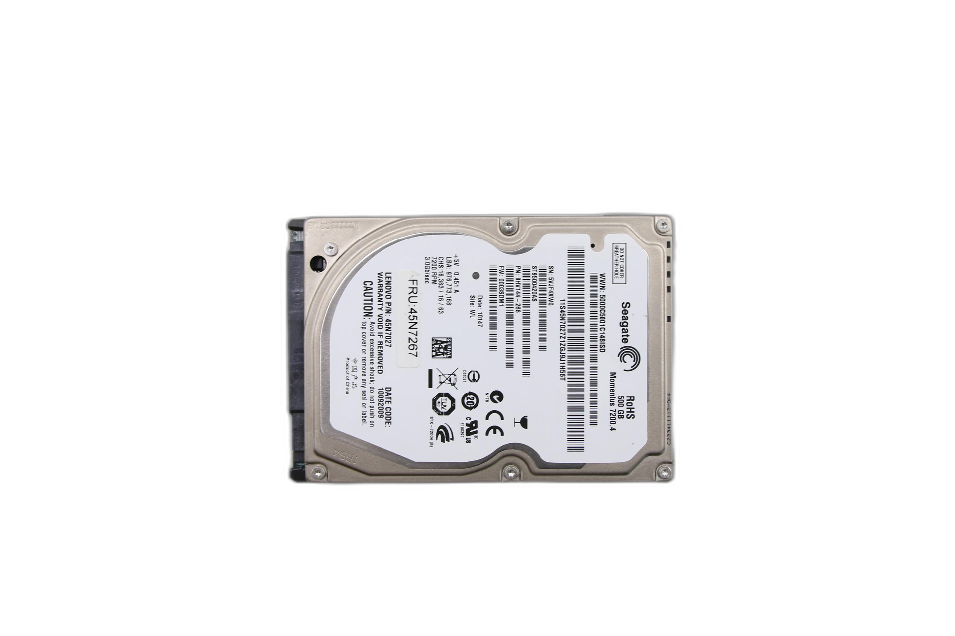 MK5061GSY - 500GB Hard Drive Unit