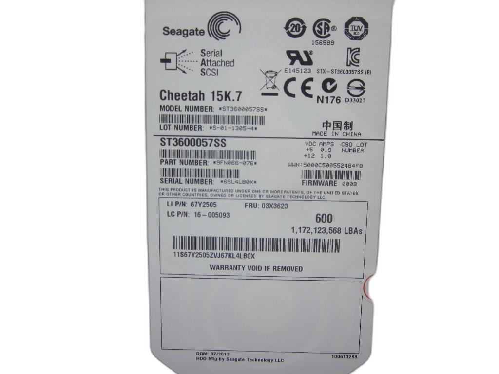 533871-003 - HOT-PLUG 600GB 6G 15K RPM, 3.5" LFF DUAL-PORT SAS Hard Drive (6GB/ S)