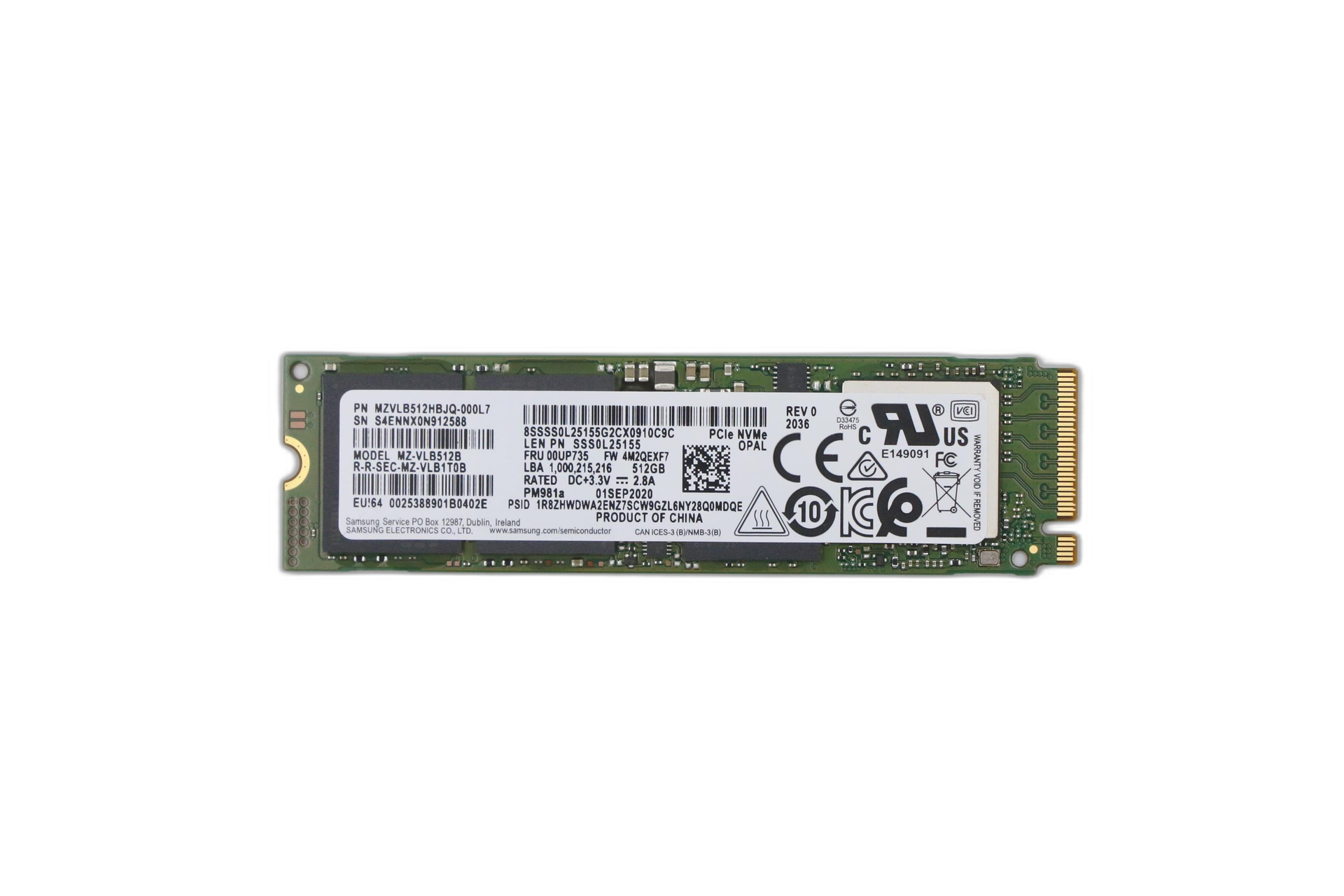 MZVLV512HCJH - SSD Hard Drive, 512GB, 80