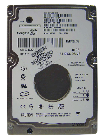 V000011050 - 40GB Hard Disk Drive (HDD)