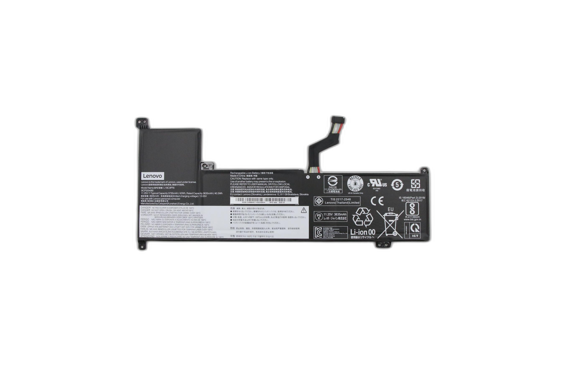 5B10W89838 - 11.25v 42wh 3 Cell Battery (L19C3PF6)