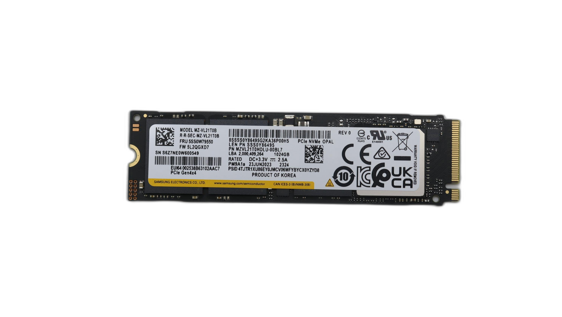RC05-03540300-0000 - 1TB Nvme GEN4 Pcie SSD Hard Drive